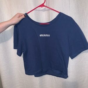 blue vans crop top